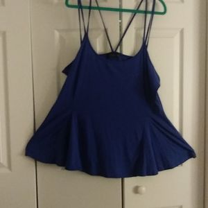 Blue peplum top